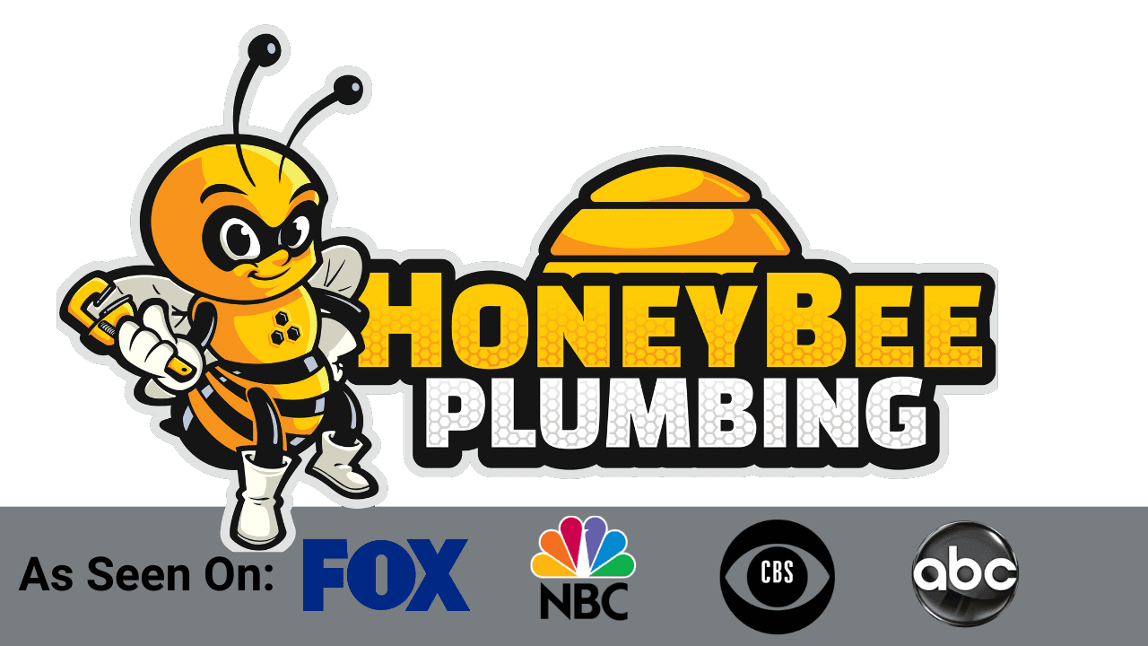 Trusted by Leading Networks: Honey Bee Plumbing - Honey Bee Plumbing Honey Bee Plumbing Logo - Featured on Major Networks