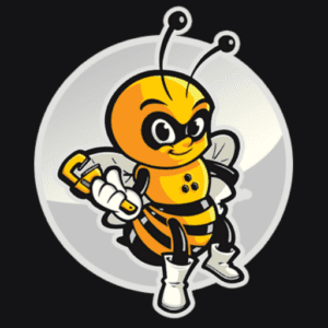 Honey Bee Plumbing's friendly bee mascot