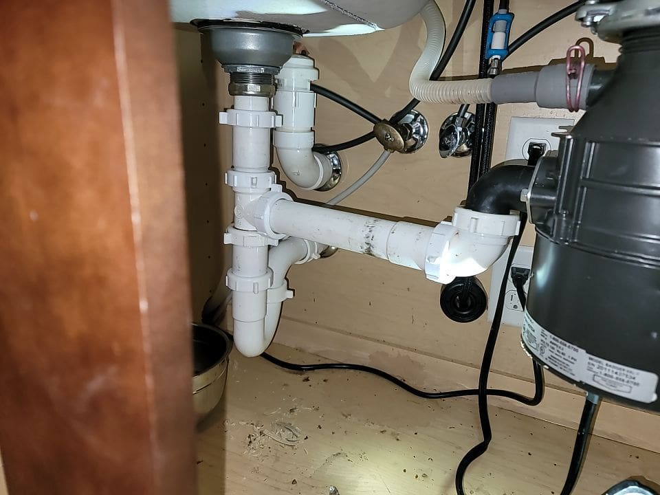 Kitchen Sink Plumbing Configuration: Disposal, Drain Piping, and Water Supply-52-iyk32g - Honey Bee Plumbing Kitchen Sink Plumbing: Food Waste Disposal, Drain Piping, and Water Supply