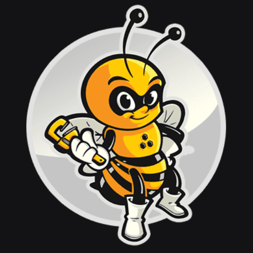 Meet our adorable bee mascot! Honey Bee Plumbing's friendly bee mascot